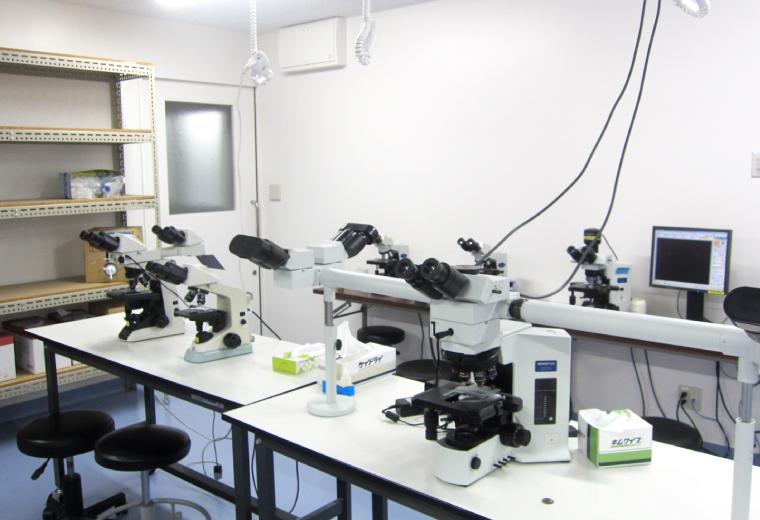 Clinical pathology laboratory for microscopy